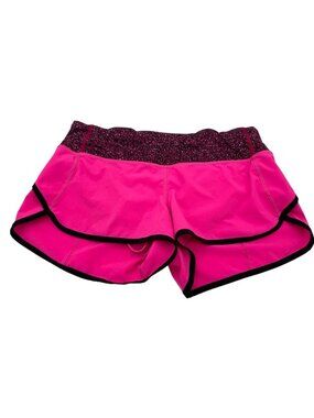 Lululemon Run Speed Shorts Raspberry Glo Light Pink Brief Lined Women's Size 6